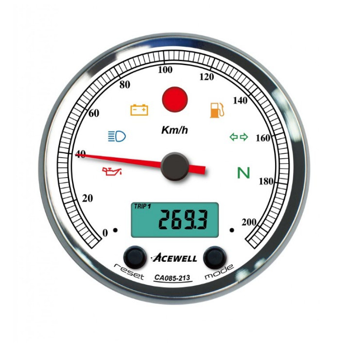 ACEWELL Analog Tacho 210 Km/h Digital DZM ACEWELL Analog Tacho 210 Km/h Digital DZM
