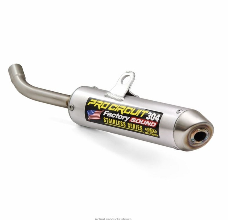PRO CIRCUIT 304 Schalldämpfer Aluminium gebürstet/Endkappe Edelstahl passend für Yamaha YZ65