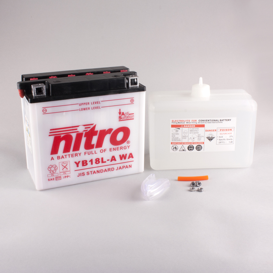 Batterie NITRO NB18L-A (CP) mit Säurepack 12V/18Ah [180x90x162] CCA=235A