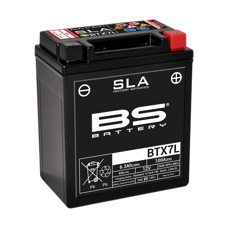 BS BATTERY SLA Wartungsfreie Batterie Werkseitig aktiviert - BTX7L BS BATTERY SLA Wartungsfreie Batterie Werkseitig aktiviert - BTX7L