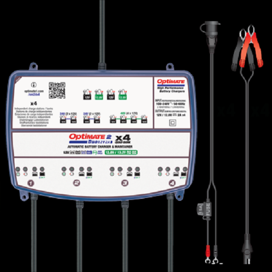 Batterieladegerät OptiMATE 2 Duo 4-Bank 5-stufig, 12V/12.8V/13.2V, 0.8A STD/AGM/Gel/Lithiu Batterieladegerät OptiMATE 2 Duo 4-Bank 5-stufig, 12V/12.8V/13.2V, 0.8A STD/AGM/Gel/Lithiu
