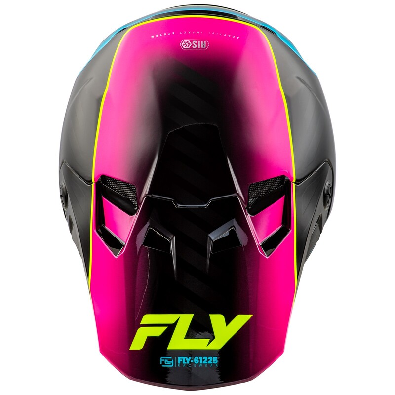 FLY RACING Formula CC L.E. Underglow Helm - Grau/Pink/Blau
