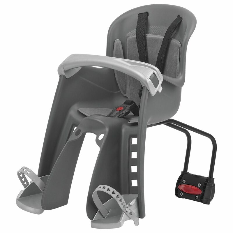 POLISPORT Bilby Junior FF Front Child Bike Seat Frame Mounting - Dark Grey/Silver