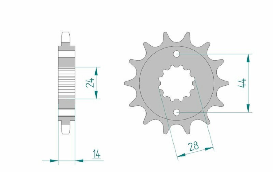 AFAM Standard Stahlritzel vorne 20614 - 525 AFAM Standard Stahlritzel vorne 20614 - 525