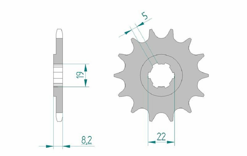 AFAM Standard Stahlritzel vorne 22302 - 520 AFAM Standard Stahlritzel vorne 22302 - 520