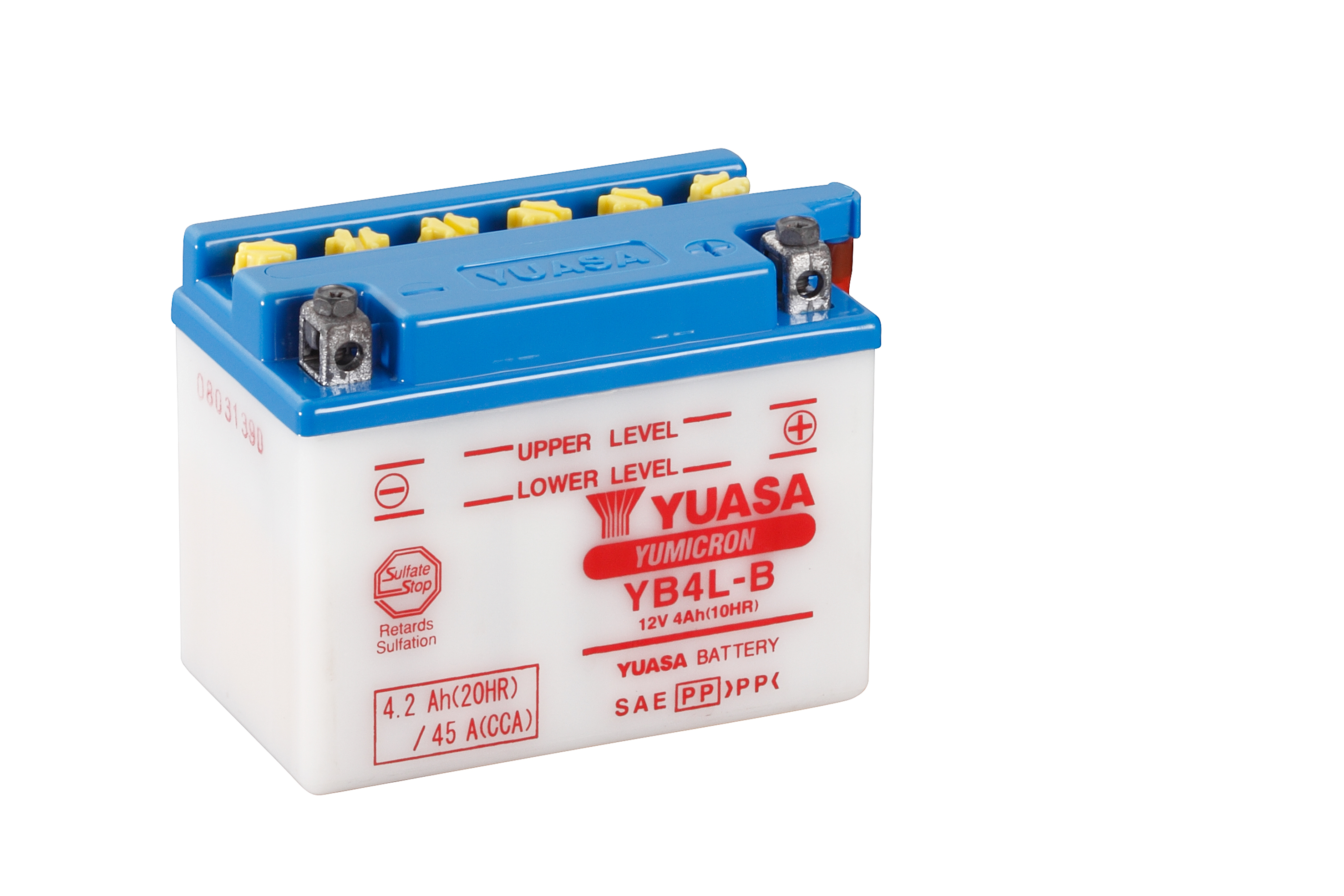 Batterie YUASA YB4L-B (DC) ohne Säure / C-Ware 12V/4AH (10 Std.) [121x71x93] CCA=45A Säurefüllmenge 300 ml