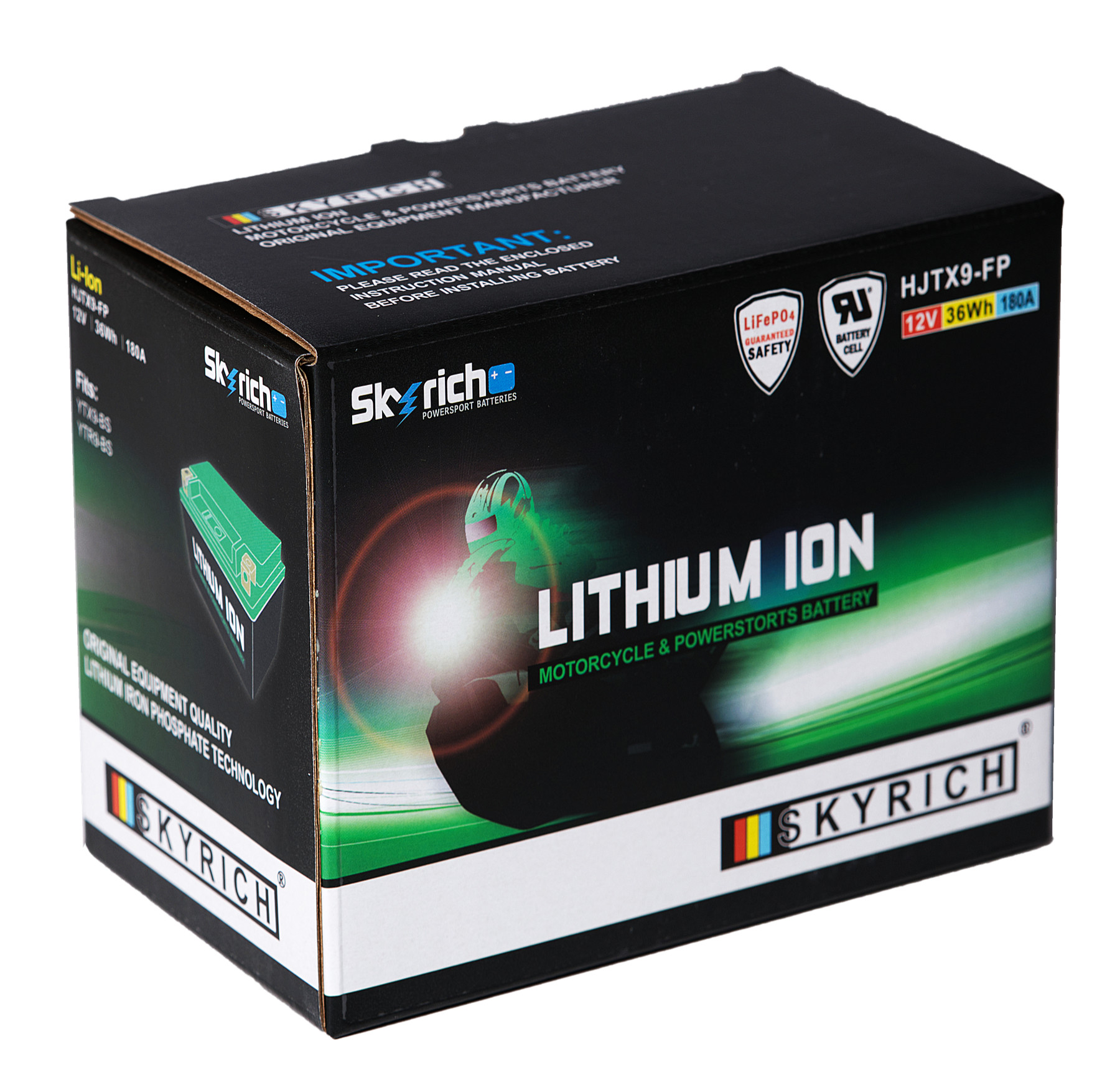 Batterie SKYRICH HJTX9-FP [150x87x105] 12,8V/3AH (10 Std.), 36 Wh, CCA: 180