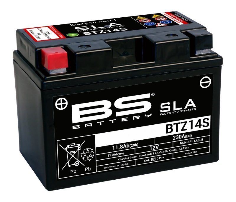 BS BATTERY SLA Wartungsfreie Batterie Werkseitig aktiviert - BTZ14S BS BATTERY SLA Wartungsfreie Batterie Werkseitig aktiviert - BTZ14S