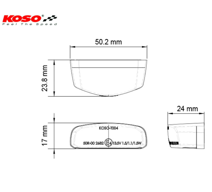 LED-Rücklicht HAWKEYE rot mit KZB