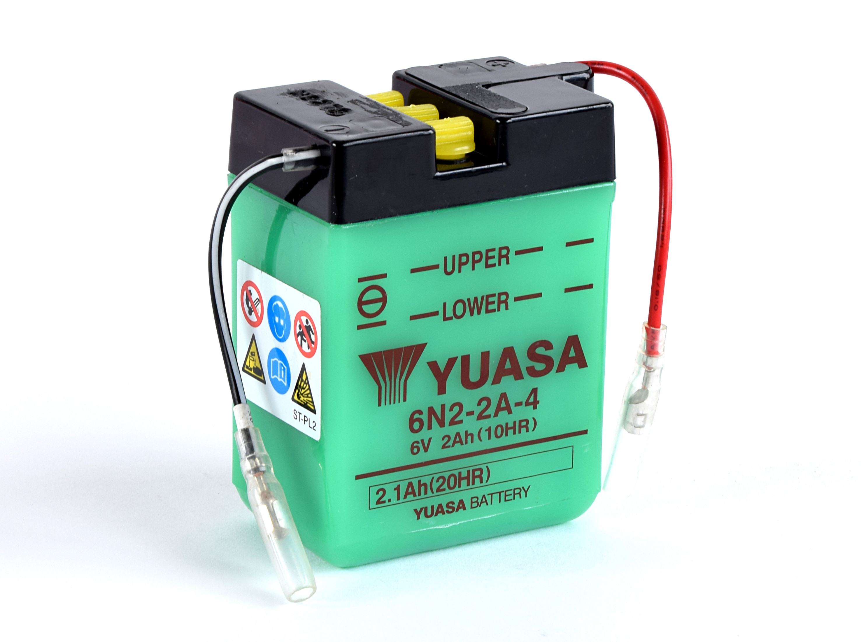Batterie YUASA 6N2-2A-4 (DC) ohne Säure 6V/2AH (10 Std.) [70x47x96] Säurefüllmenge 100 ml