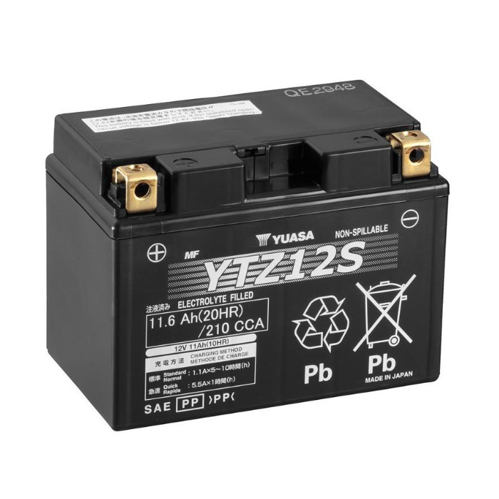 Batterie YUASA YTZ12S 11 AH geschlossen