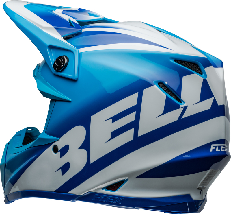 BELL Moto-9S Flex Helm - Rail Gloss Blue/White BELL Moto-9S Flex Helm - Rail Gloss Blue/White