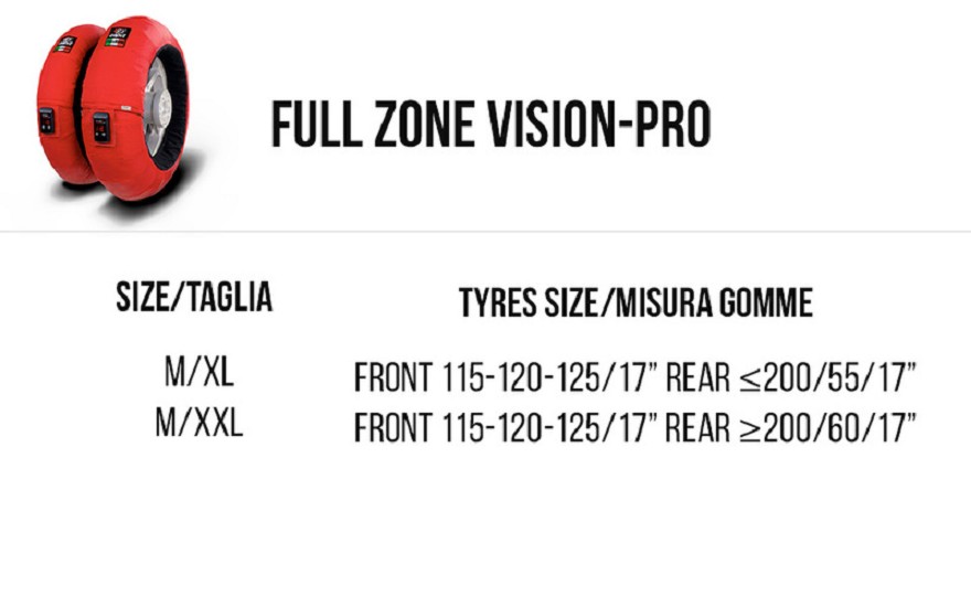 CAPIT Full Zone Vision Reifenwärmer Schwarz (115-120-125/17” / =200/55/17”)