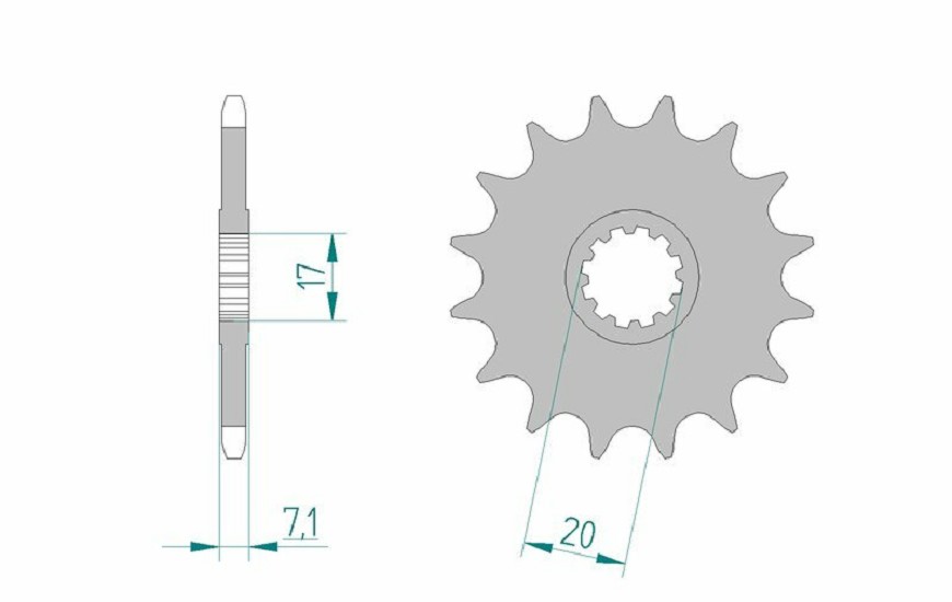 AFAM Standard Stahlritzel vorne 94119 - 420