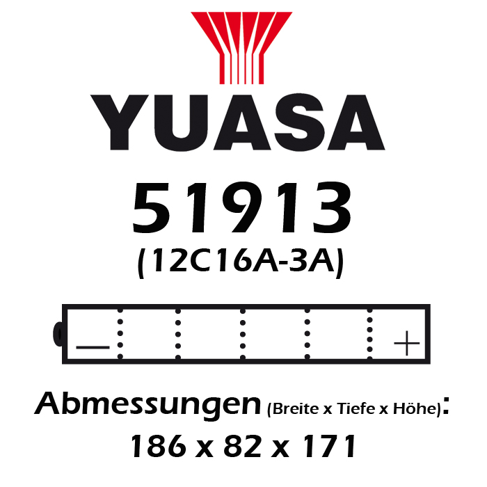 Batterie YUASA 51913 17,7AH passend für BMW