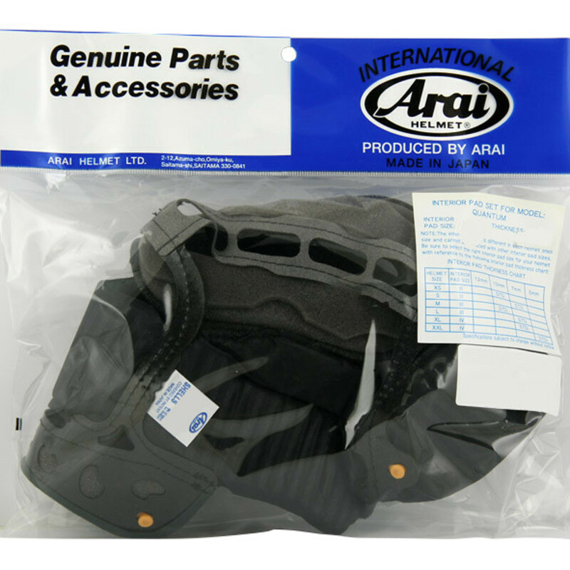 ARAI Dry-Cool Kopfpolster Größe XS/S 7mm (Standard Dicken) Quantum Helme ARAI Dry-Cool Kopfpolster Größe XL/XXL 7mm (Standard Dicken) Quantum Helme