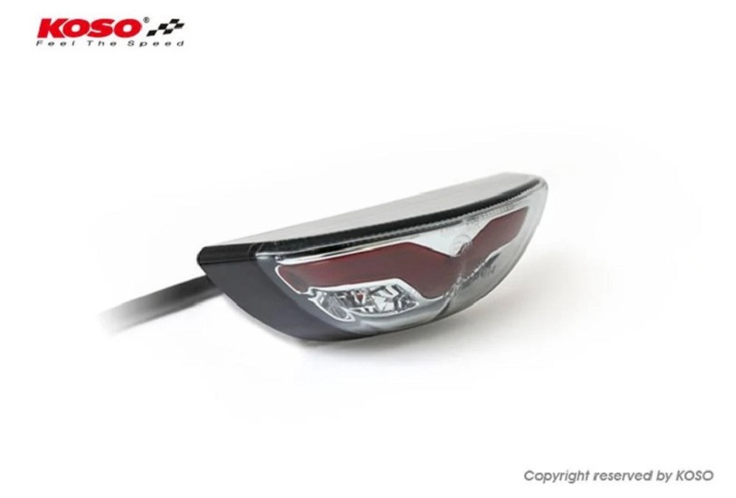 KOSO LED-Rücklicht, rauchfarben GT-03, e-Prüfzeichen.