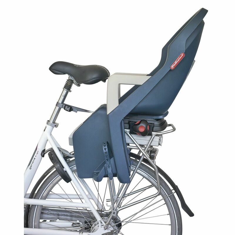 POLISPORT Guppy Maxi+ CFS Rear Child Bike Seat Carrier Mounting - Jeans/Cream