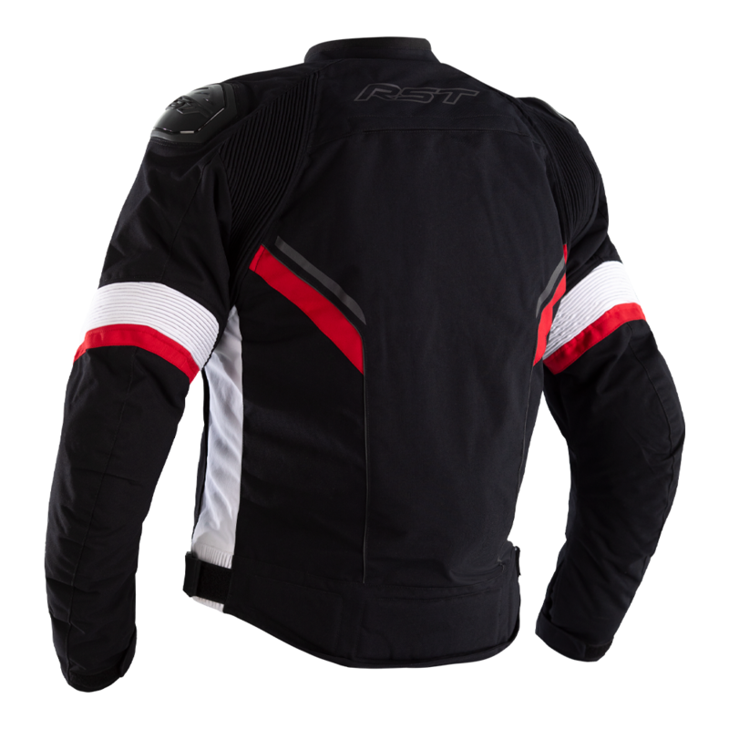 RST Sabre CE Textil-Jacke - Schwarz/Weiß/Rot Size XL
