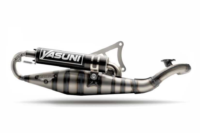 YASUNI Carrera 10 Komplett Auspuff Carbon - passend für Minarelli Horizontal