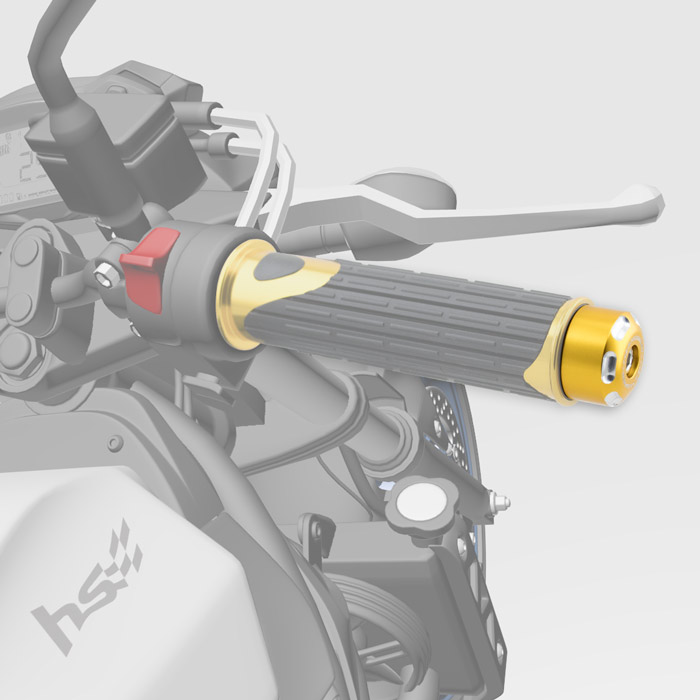 Lenkergewichte LOGO Alu 6061 gold