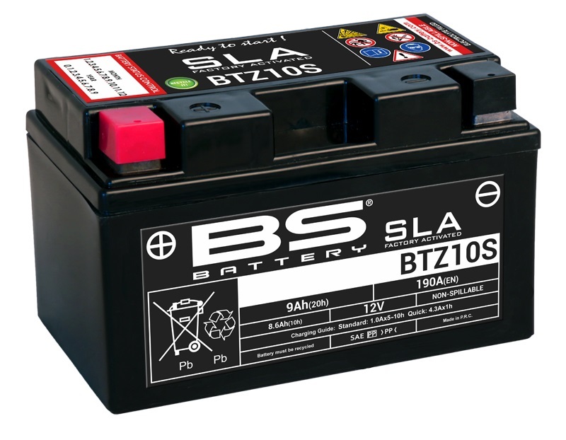 BS BATTERY SLA Wartungsfreie Batterie Werkseitig aktiviert - BTZ10S BS BATTERY SLA Wartungsfreie Batterie Werkseitig aktiviert - BTZ10S