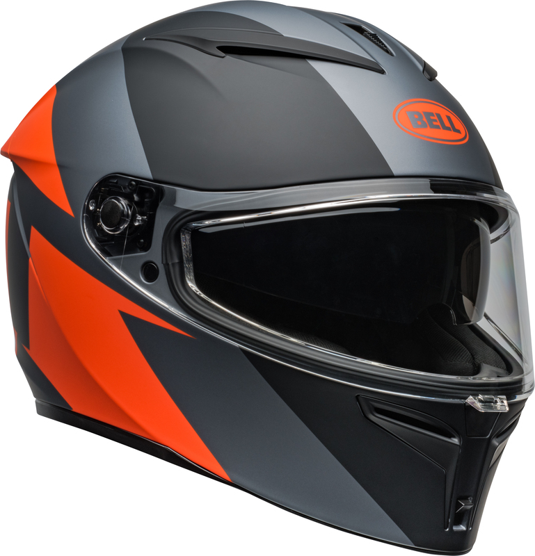 BELL Lithium Helm - Shear Matte Gray/Orange