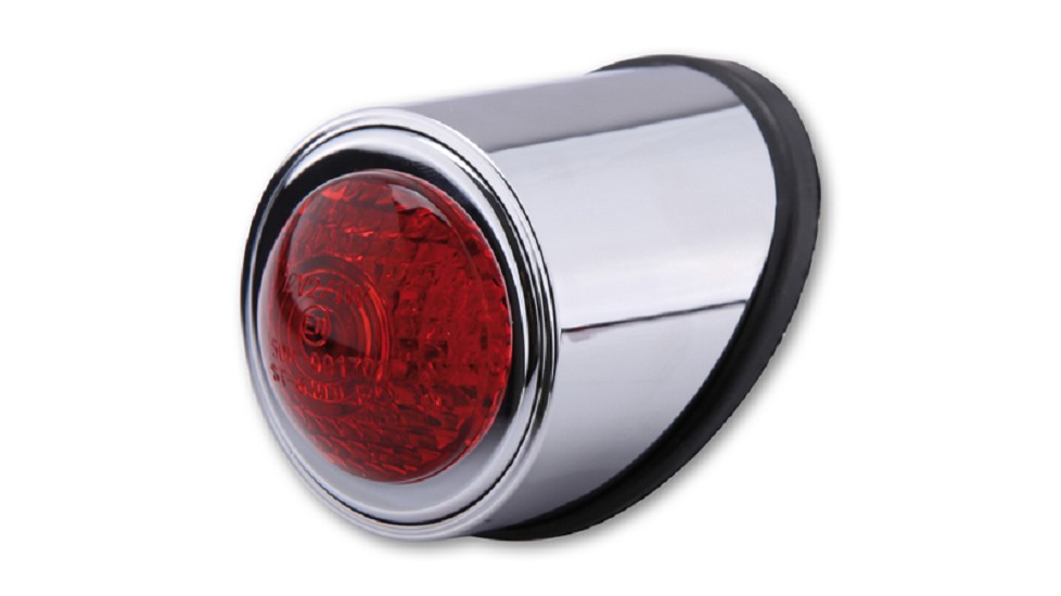 HIGHSIDER smart LED-Rücklicht OLD SCHOOL TYP1, chrom, rotes Glas, E-gepr. HIGHSIDER smart LED-Rücklicht OLD SCHOOL TYP1, chrom, rotes Glas, E-gepr.