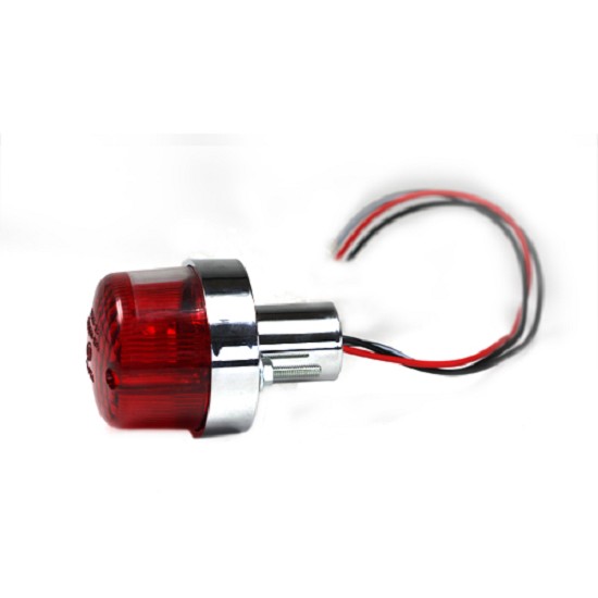 Mini-Rücklicht Point chrom rot mit KZB