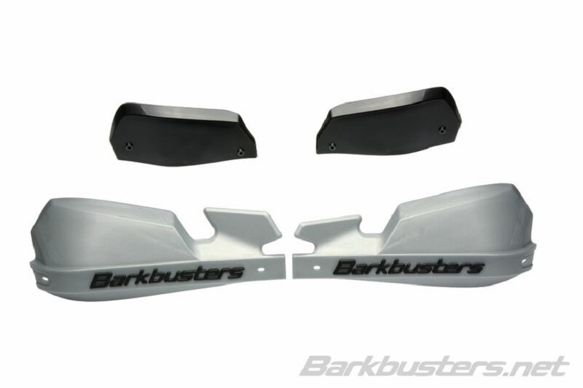 BARKBUSTERS VPS MX Handschutz Kunststoff Set Nur Silber/Schwarz Deflektor