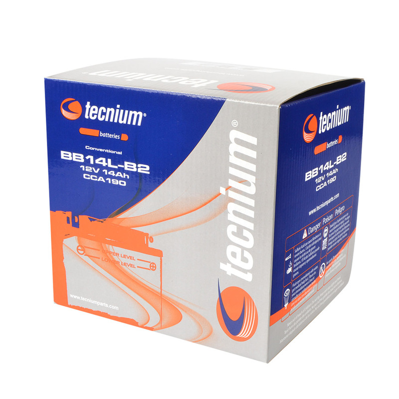 TECNIUM Blei/Säure Batterie mit Säurepack - BB14L-B2