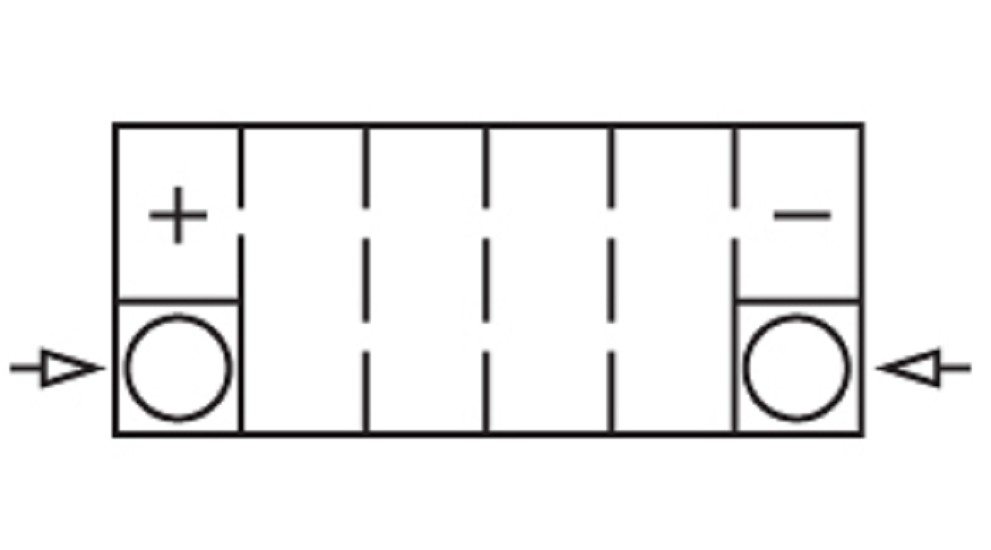 Batterie NITRO NTX16-BS-1 (CP) mit Säurepack 12V/14Ah [150x87x161] CCA=230A