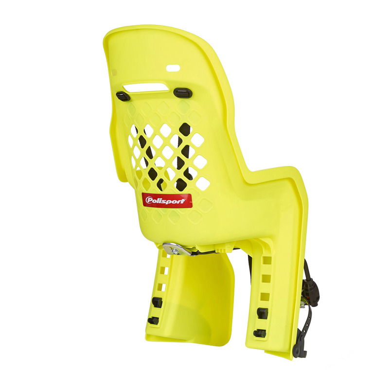 POLISPORT Joy FF Rear Child Bike Seat Frame Mounting - Neon Yellow/Dark Gray