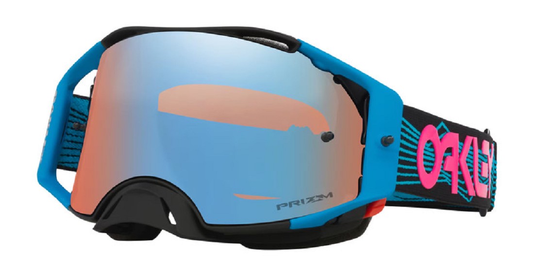 OAKLEY Airbrake MX Brille - Blue Wired Prizm MX Sapphire Iridium Gold