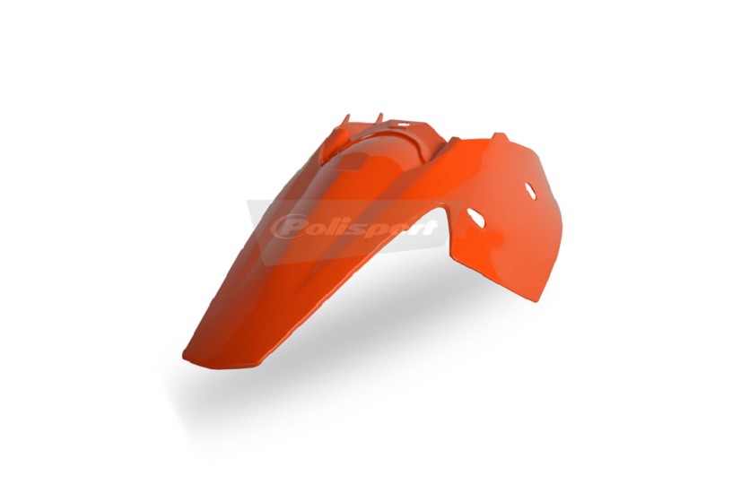 Kotflügel hinten + Seitenplatten integriert Polisport orange passend für KTM