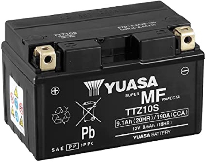 Batterie YUASA TTZ10S (WC) AGM / Gel 12V/8,7AH (10 Std.) [150x87x93] CCA=190A