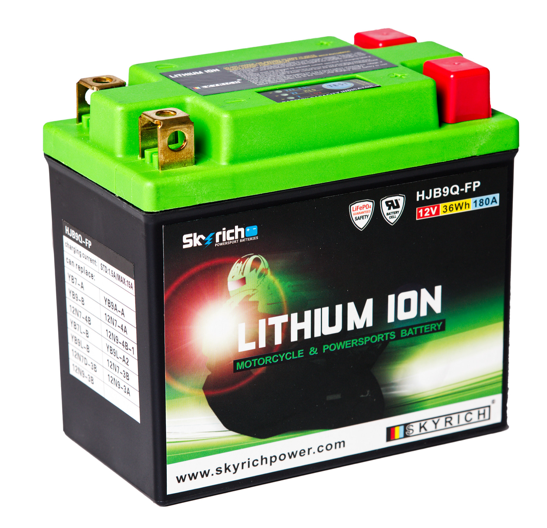 Batterie SKYRICH HJB9Q-FP [134x75x133] 12,8V/3AH (10 Std.), 36 Wh, CCA: 180