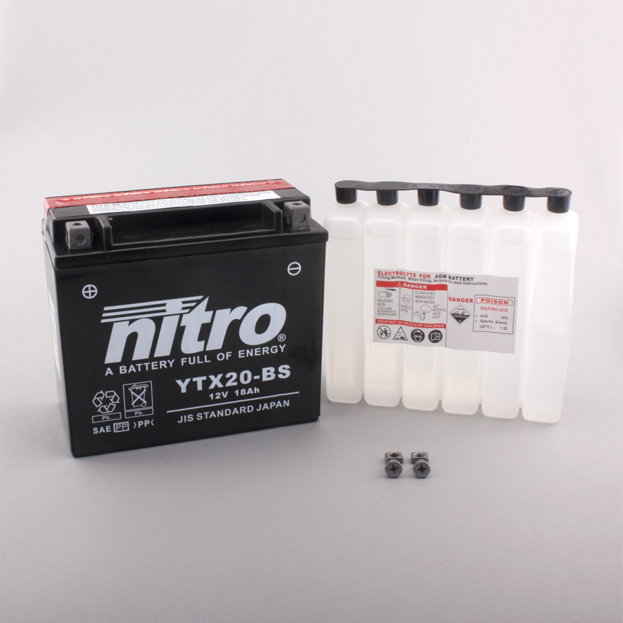 Batterie NITRO NTX20-BS (CP) mit Säurepack 12V/18Ah [175x87x155] CCA=270A