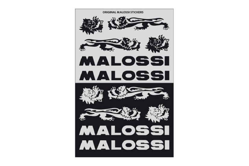 Malossi Aufkleber-Blätter schwarz/silber 3 Stück Malossi Aufkleber-Blätter schwarz/silber 3 Stück