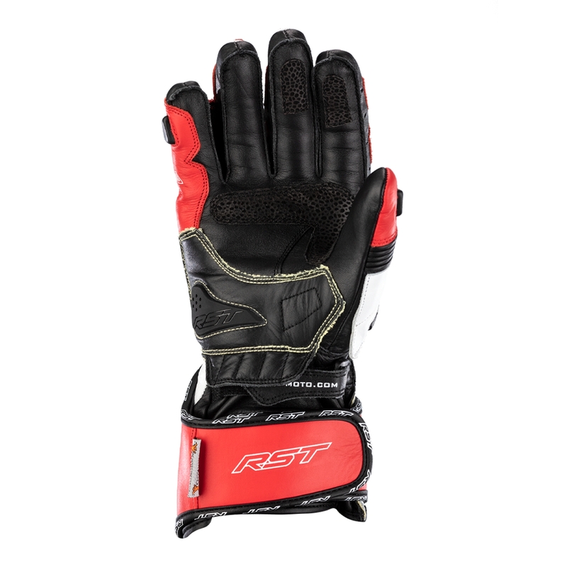 RST TracTech Evo 4 Leder Handschuhe - Rot/Weiß/Schwarz