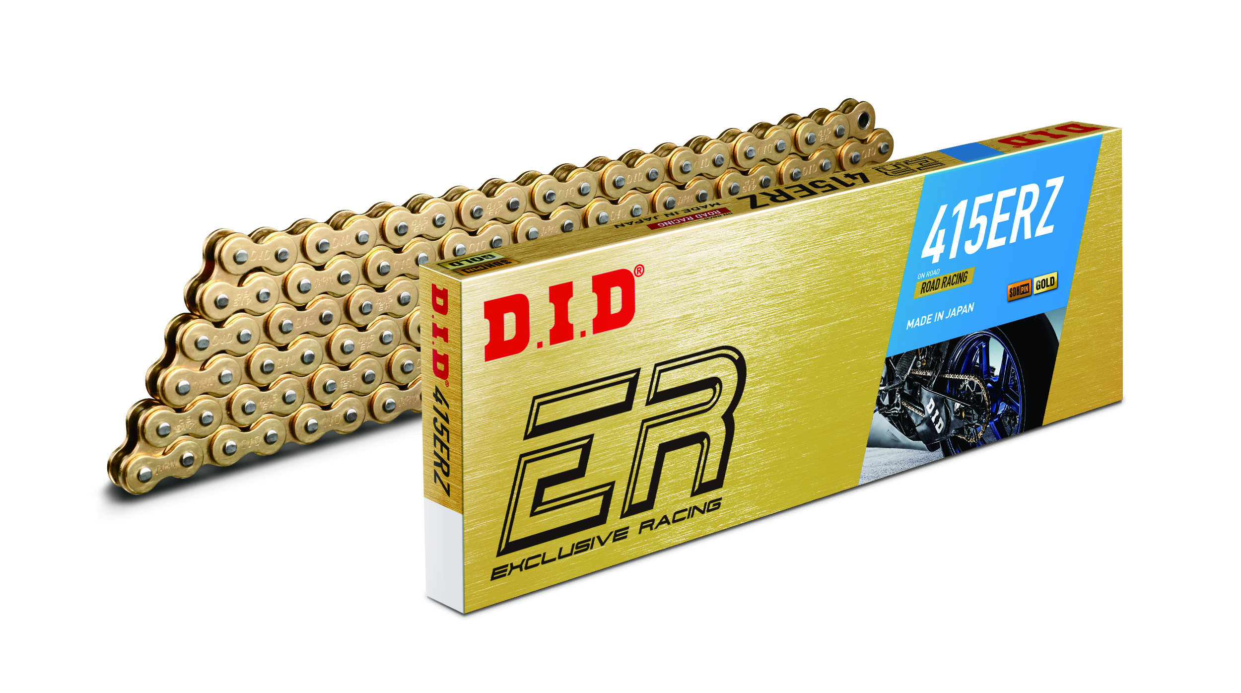 Rollenkette DID415ERZ(G&G)/62C Kette offen mit Clipschloss (RJ) Kettenschloss DID415ERZ(G&G)/PL Kettenschloss Vollniet