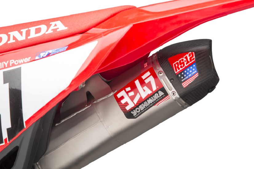 YOSHIMURA RS-12 Signature Series Full Exhaust System Titanium/Titanium/Carbon - passend für Honda CRF250R