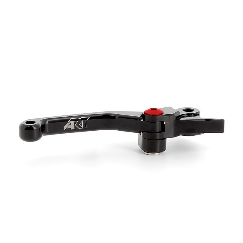 ART Kupplungshebel klappbar schwarz/Schraube rot einzeln passend für Honda ART Klapphebel schwarz/Schrauben rot paarweise passend für Honda CRF250R/450R/RX
