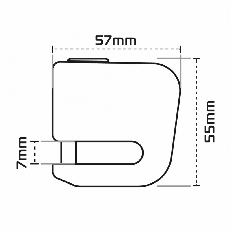 OXFORD Micro XA5 Alarm Disc Lock - Black