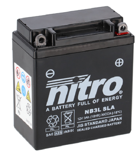 Batterie NITRO NB3L SLA (WC) Gel 12V/3Ah [98x56x110] CCA=40A