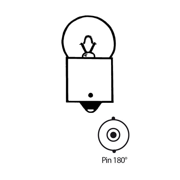 Kugellampe 12V 23W Ba15s Pin 180°