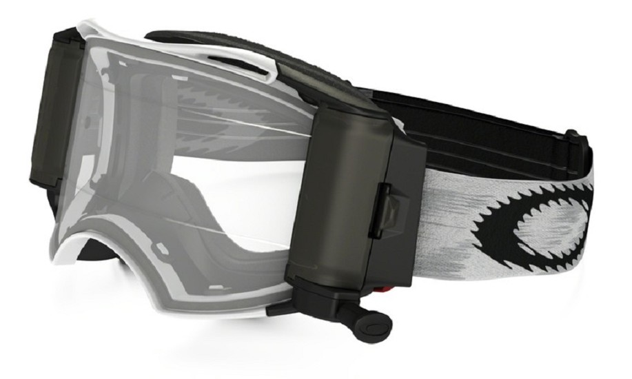 OAKLEY Airbrake MX Race-Ready Roll-Off Goggle Matte White Speed Clear Lens