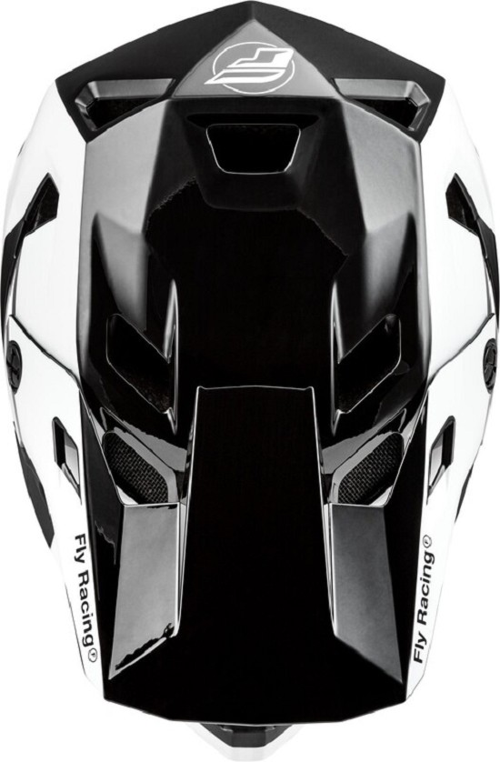 FLY RACING Rayce Fahrrad Helm - Schwarz/Weiß/Grau