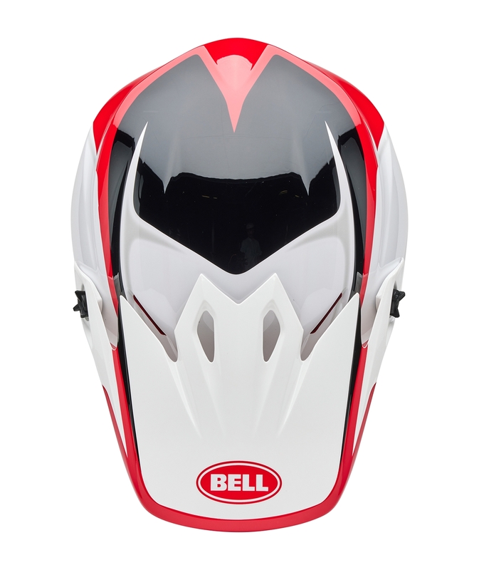 BELL MX-9 Mips Helm - Rift Gloss Red/White