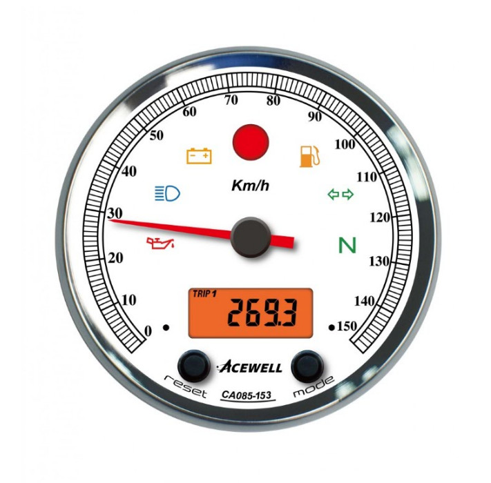ACEWELL Analog Tacho 150 Km/h Digital DZM ACEWELL Analog Tacho 150 Km/h Digital DZM